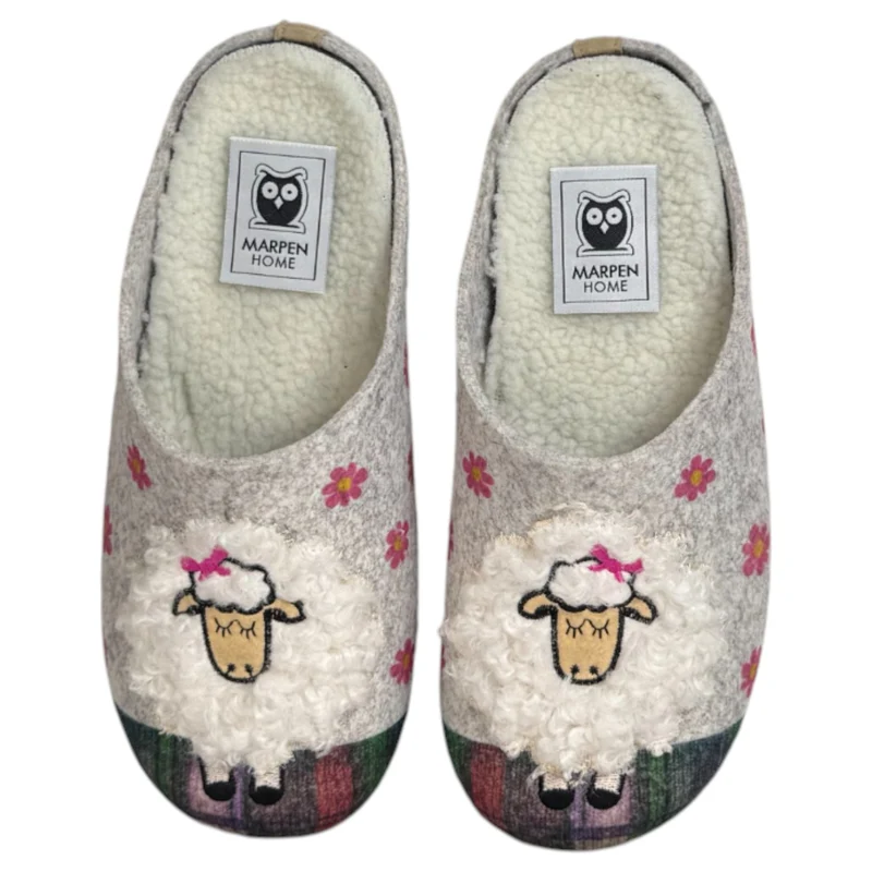 Zapatillas de Casa Marpen Slippers Oveja 317INV25 Crudo