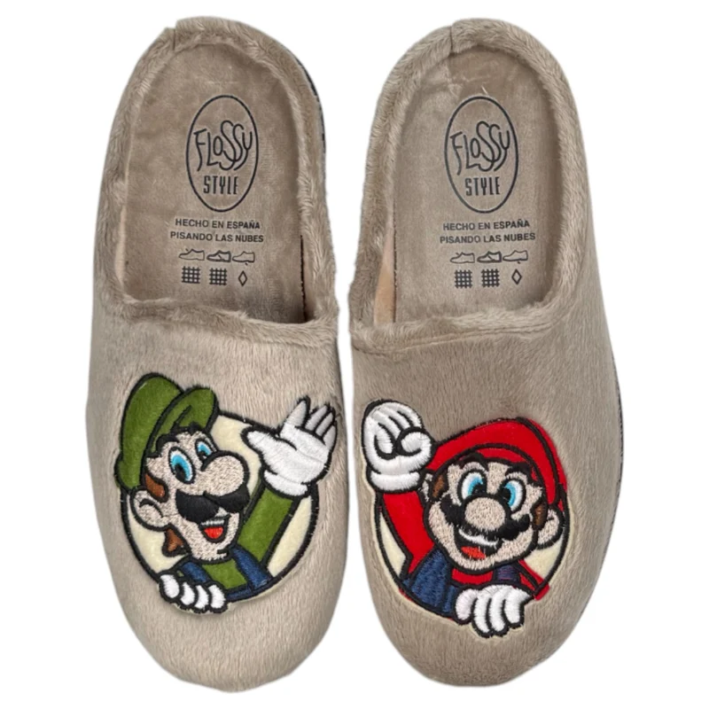 Zapatillas de Casa Flossy Mario 27-173 Taupe