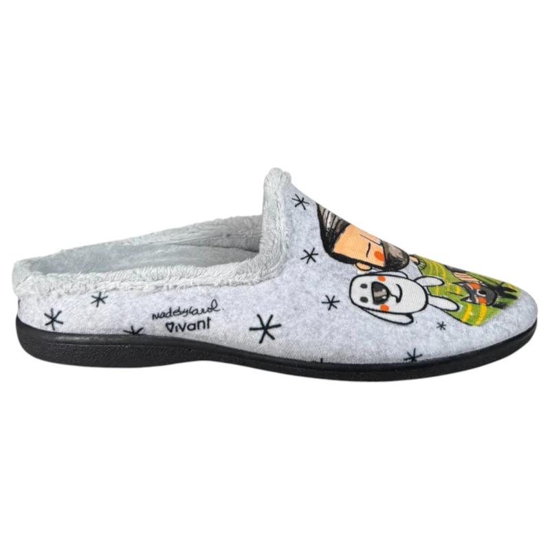 Zapatillas de Casa Vivant Amigo Peludo 252021 Gris