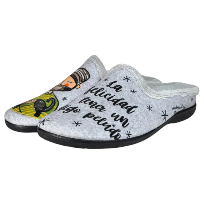 Zapatillas de Casa Vivant Amigo Peludo 252021 Gris