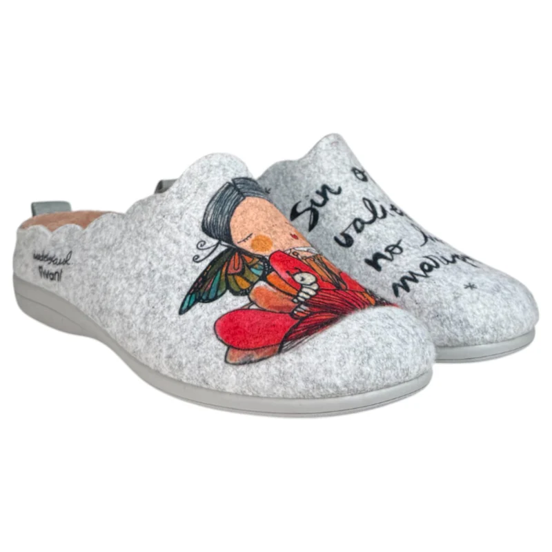 Zapatillas de Casa Vivant Oruga Mariposa 242175 Gris