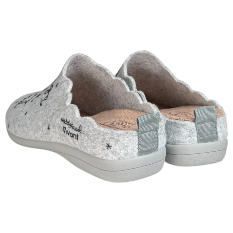 Zapatillas de Casa Vivant Oruga Mariposa 242175 Gris