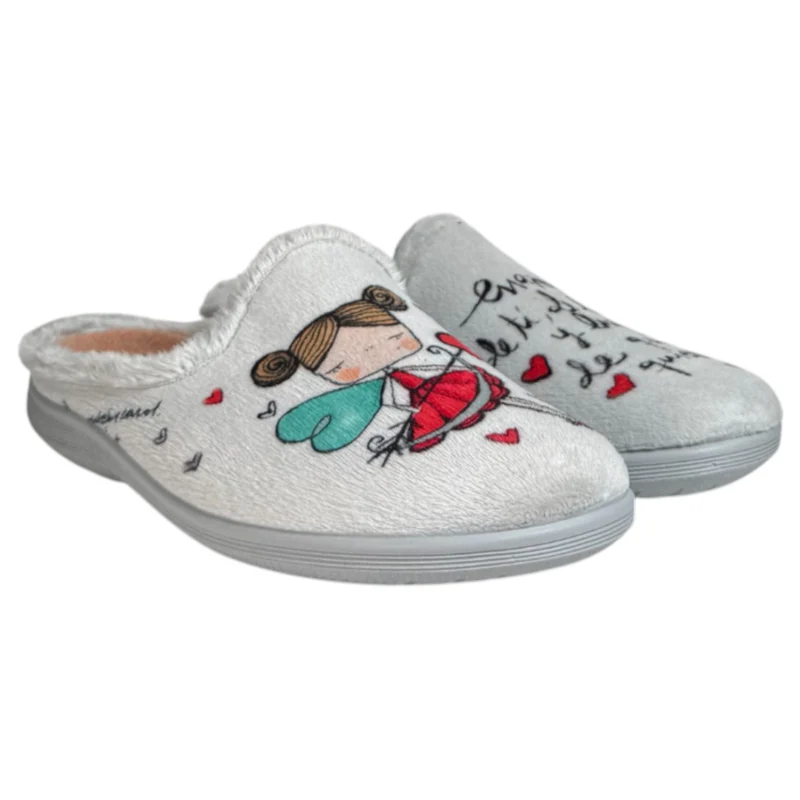 Zapatillas de Casa Vivant Enamórate 242140 Gris
