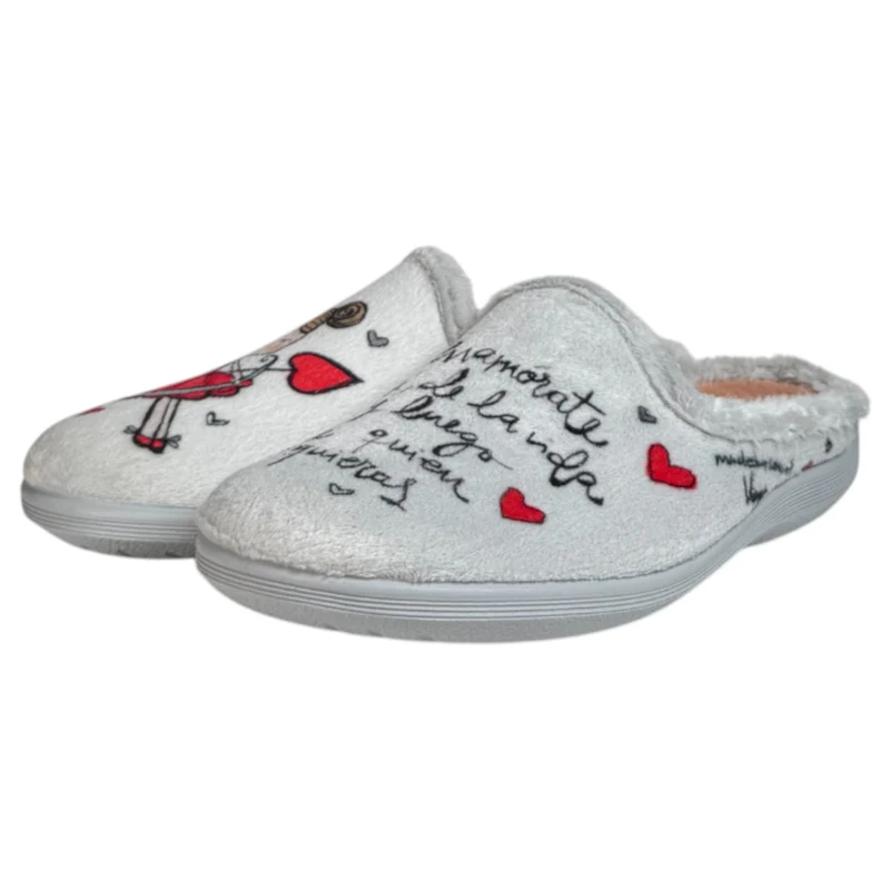 Zapatillas de Casa Vivant Enamórate 242140 Gris
