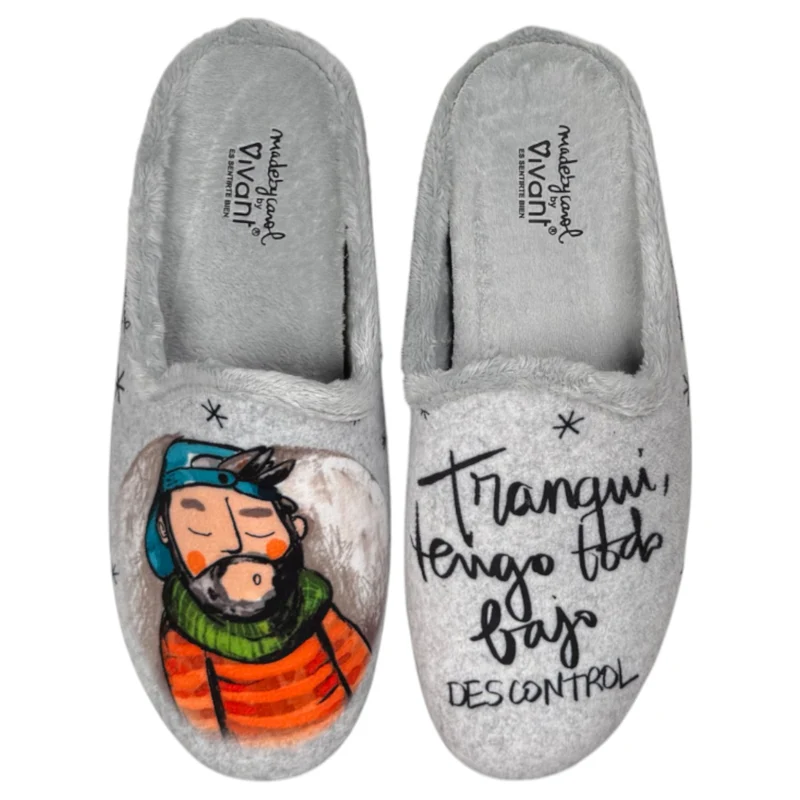 Zapatillas de Casa Vivant Todo Bajo Descontrol 252024 Gris