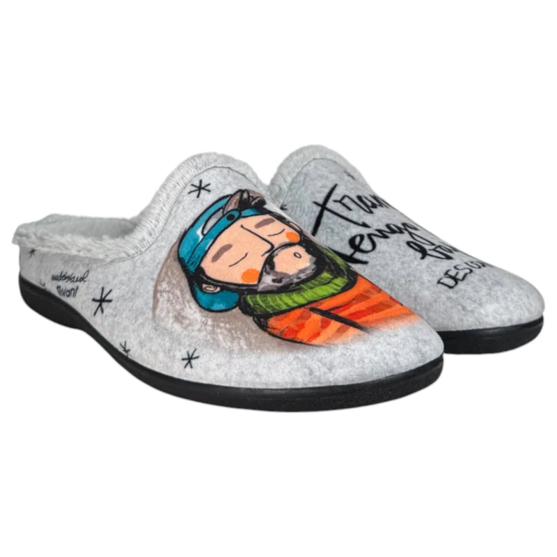 Zapatillas de Casa Vivant Todo Bajo Descontrol 252024 Gris