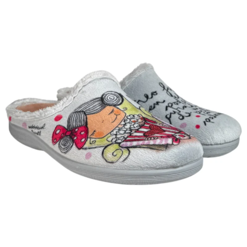 Zapatillas de Casa Vivant Palomitas 242430 Gris