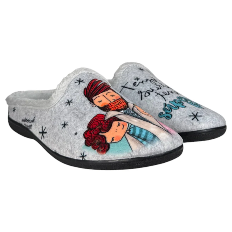 Zapatillas de Casa Vivant Súper Papá 252020 Gris