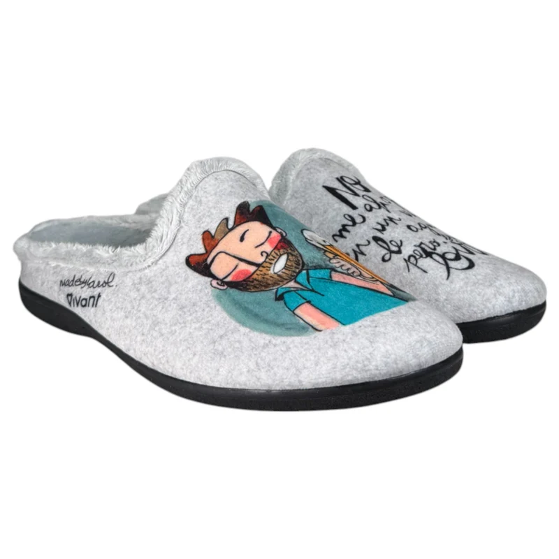 Zapatillas de Casa Vivant Cerveza Agua 242105 Gris
