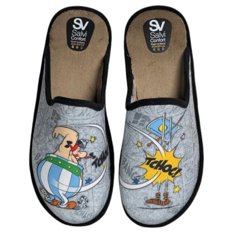 Zapatillas de Casa Salvi Obélix 09T454 Negro